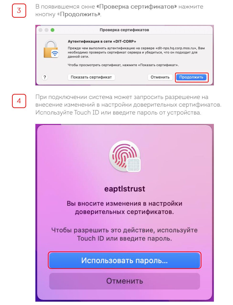 DIT-Corp на macOS